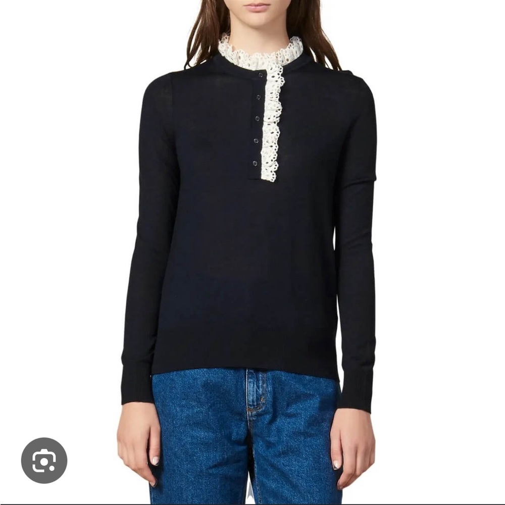Sandro Colane Eyelet wool